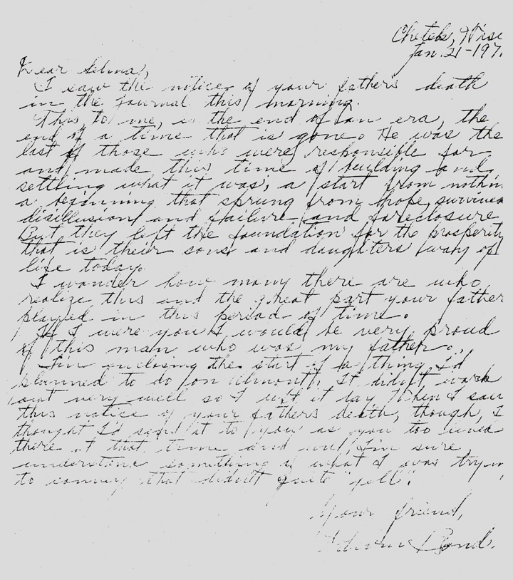 bond letter